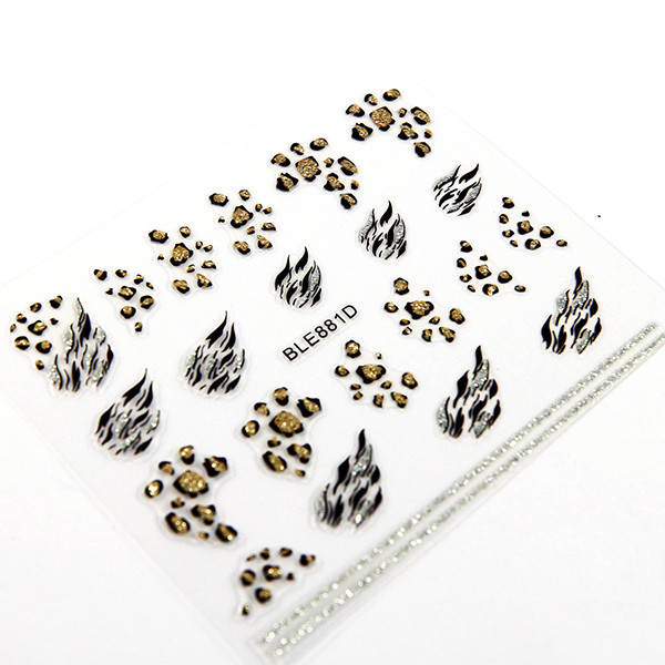 Leopard Nail Art Decals , Directly sticker on nail surface