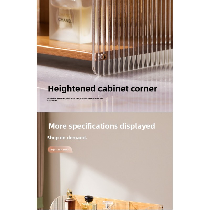 High-End Acrylic Standing Organize Display Rack Compartment Large Capacity Cosmetics Storage Table Shelf