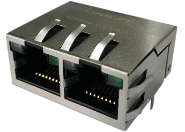 1x2 Rj45 1-6610005-5 Dual Port LPJG28831A115NL Magnetics Gigabit Equivalent