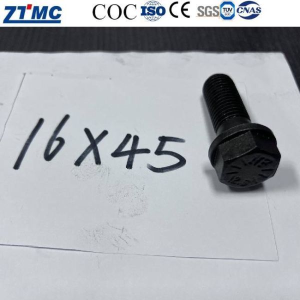 16x60 Excavator Sprocket Track Bolt, Heavy Duty Undercarriage Bolt for Construction Machinery