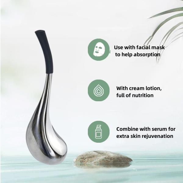 Massage Equipment Properties Silver Stainless Steel Mermaid Ice Globe for Face Skin Health Care Spa Spoon Facial Roller 2023