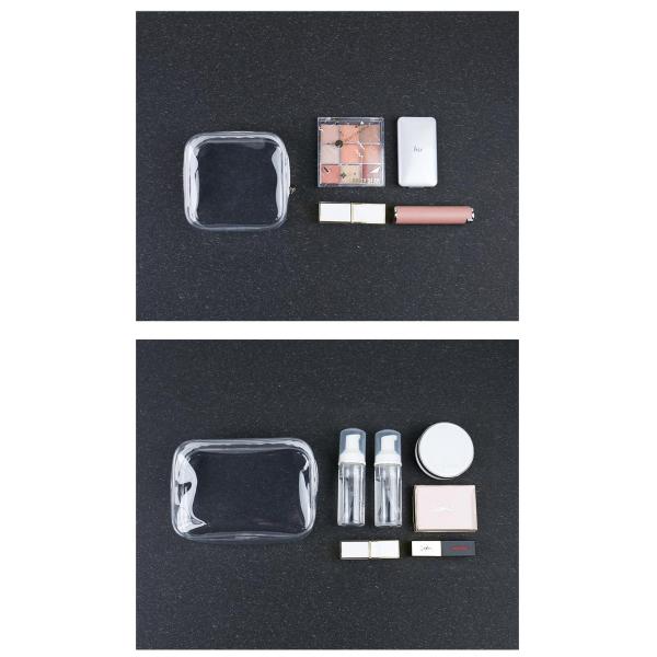 Pvc Zipper Toiletry Cosmetic Bag Custom Size Logo Clear Makeup Bag For Women Fashion Style