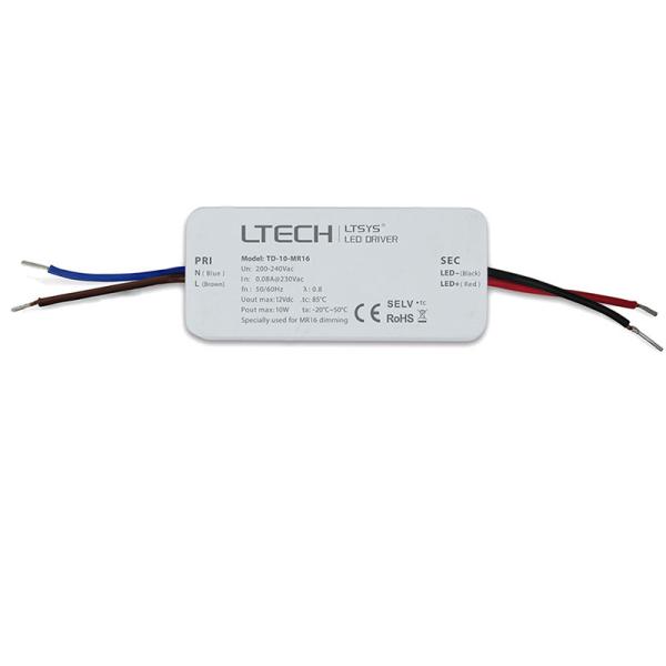 50/60Hz Triac Dimmable LED Driver built - in single chip 12V 10W for MR16 light