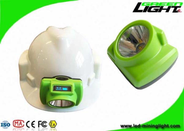 ABS PC Material Rechargeable LED Headlamp OLED Screen IP68 13000lux 6.8Ah 1.78W