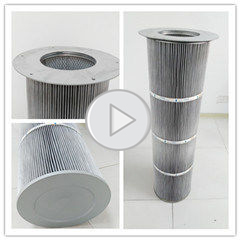 5um,0.5um,2um,0.2um Anti - static Polyester Dust Filter Cartridge , Industrial Washable Pleated Air Cartridge