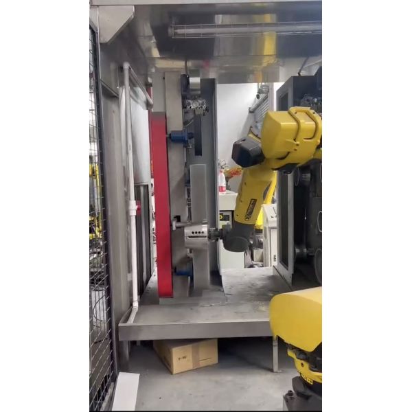 Fully Automated Flexible Robotic Polishing Machine Safe Operation 6 Axis