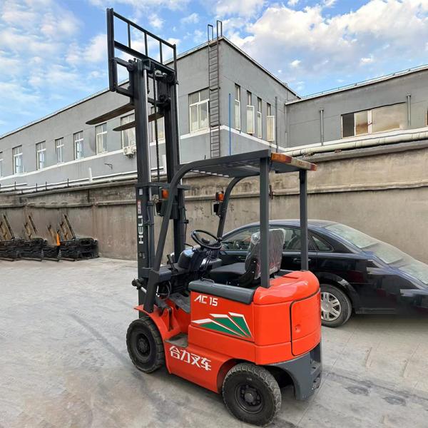 Hydraulic Service Brake 3m CPD15 1.5 Ton Heli Used Electric Forklift for Your Business