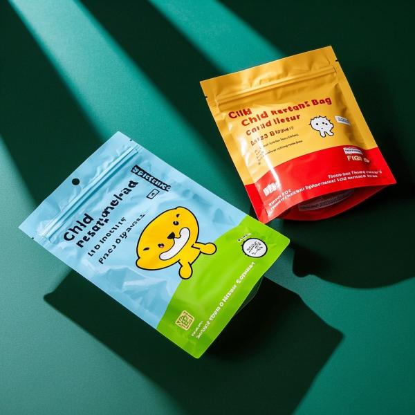Child-Resistant Barrier Bags | 8-12 Mil Thick Plastic Composite | Airtight Zipper & Tamper-Evident Seal | FDA/SGS Certified for Pharmaceutical/Food Storage
