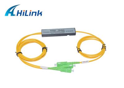 Perda de inserção alta da estabilidade RX 1280nm/1580nm da fibra ótica alta do WDM da estabilidade baixa