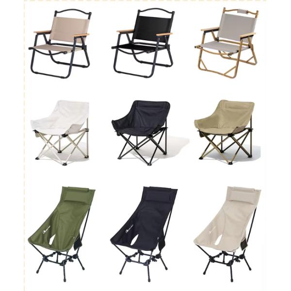 Garden Outdoor Furniture 2024 Foldable Portable Moon Chair for Camping Fishing and More