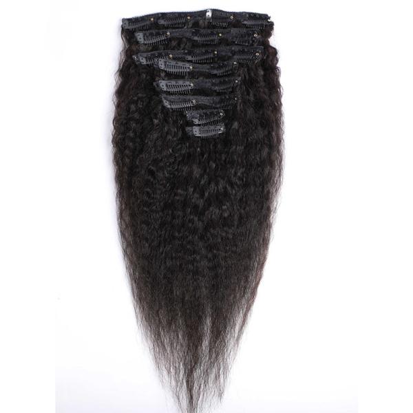 100% Human Hair Clip In Extensions Good Kinky Straight Natural Hair Extension