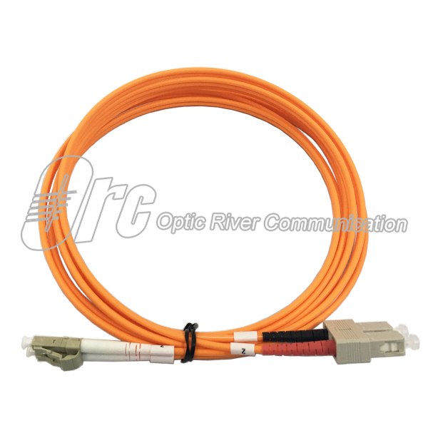 Multimode 50/125 Fiber Optic Patch Cord LC/UPC-SC/UPC 3mm Diameter