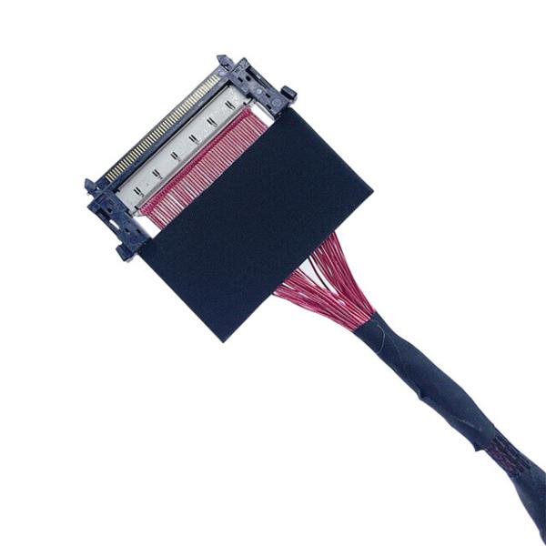 JAE 51 Pin LVDS Micro Coax Cable Assemblies FI-RE51HL FI-RE51CL UL1354 42AWG