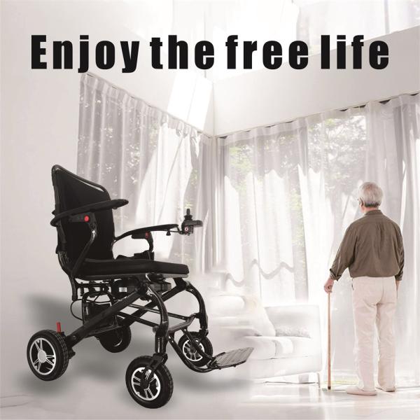 Lightweight Folding Electric Wheelchair with 6km/h Speed and Electromagnetic Braking