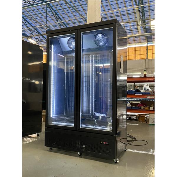 Double Door Commercial Refrigerator upright cooler /refrigeration display case