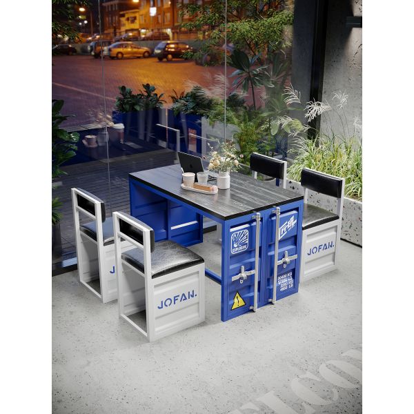 Industrial Metal Bar Furniture Modern Restaurant Dining Table Chair For Hotel Gym Container Coffee