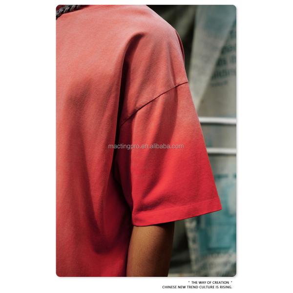 250 Gsm Oversized Streetwear Vintage Sun Faded Acid Wash T Shirt Oversized Men'S