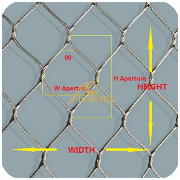 Stainless Steel Wire Rope Mesh,Inter-Woven Rope Mesh