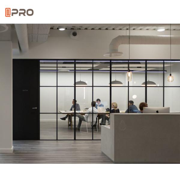 12mm Thickness Tempered Glass Demountable Partition Walls  STC 48Db