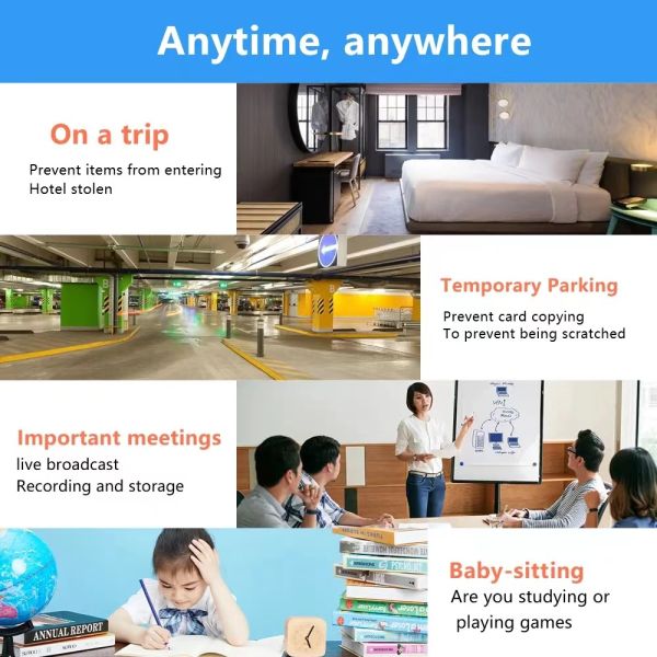 APP Remote Monitoring Mini Camera WiFi With 140° Wideangle 1920*1080p Resolution