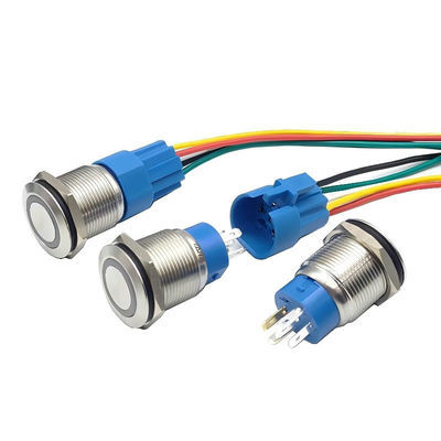 Stainless Steel Button Material Waterproof Light Switch ightless Pushbutton Switch and Flat Buttons