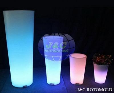 Multi Sizes Plastic Rotational Moulding For LED Rotomolded Flower Pots High Precision