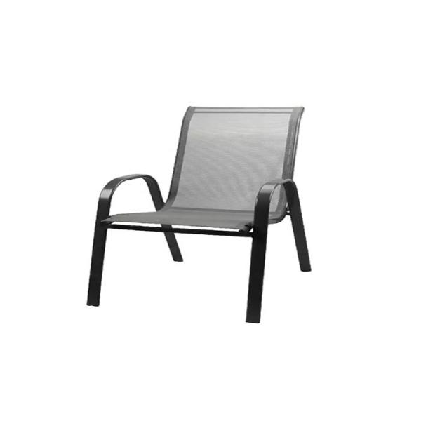 Outdoor Modern Bistro Patio Garden Chair Metal Steel Iron Sling Stacking Arm