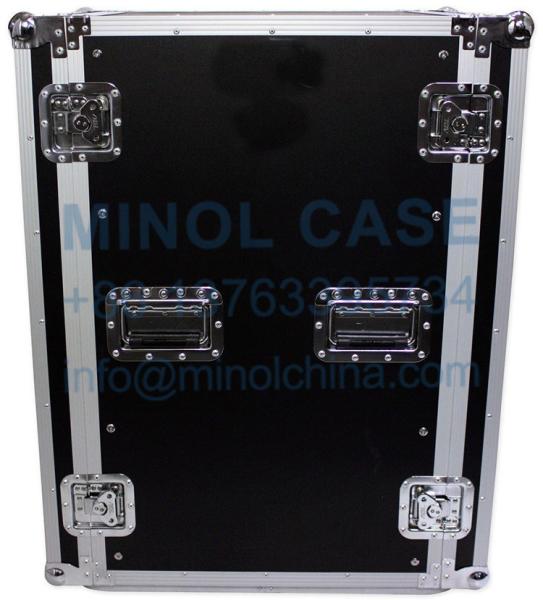 Custom Size Logo 18U Space Vertical DJ Amp Rack Flight Case With Wheels