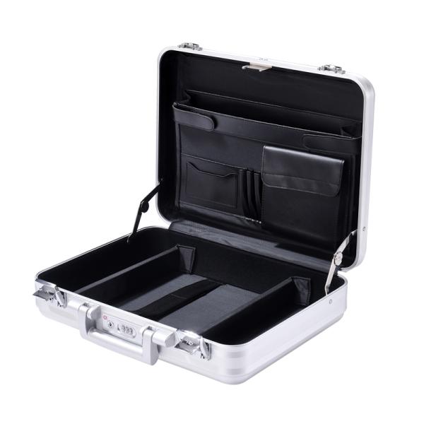 MS-M-01 S Silver Aluminum Molded Briefcase Aluminum Attache Carrying Case
