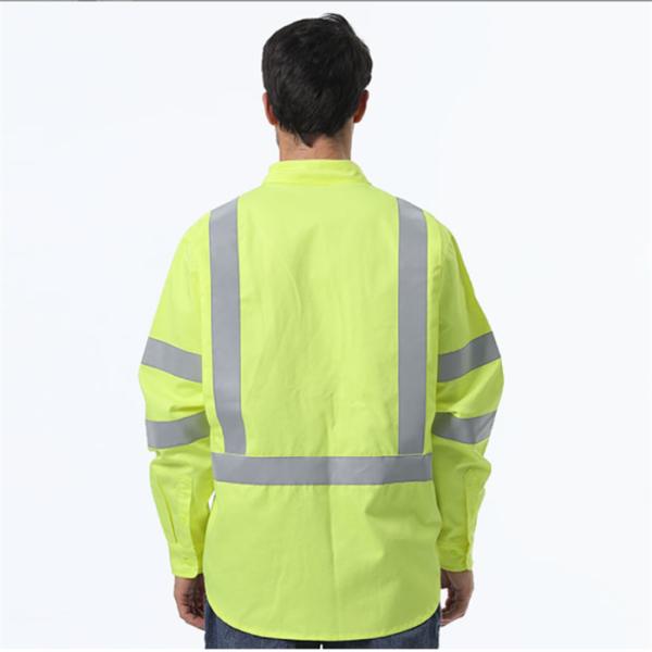 EN61482 Safety Reflective Taped Hi Vis Workwear FR Long Sleeve