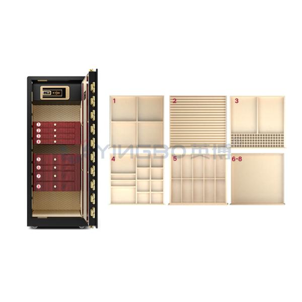 Dual Alarm Luxury Smart High End Jewelry Safe Solid Steel 170kg Watch Safe With Winder