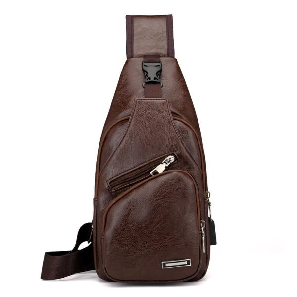 Customized Color Waterproof PU Leather Messenger Bag for Men's Office Small Briefcases