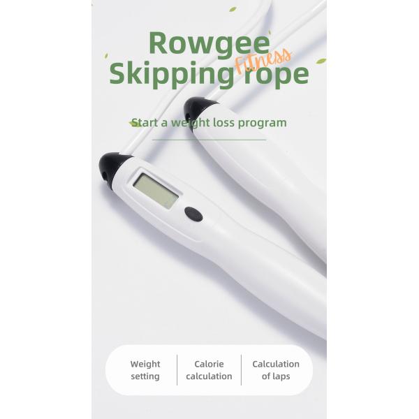 Fitness Jump Rope Custom Adjustable White PVC Skipping Jump Rope For Fitness Training Length Adjustable