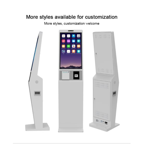 23.6 Inch Floor Standing Member Self-Ordering Terminal for Self-Service Android Touch Screen System for Queue Management Shopping Malls
