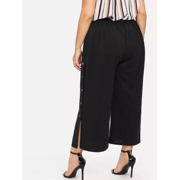 custom make high quality plain black wholesale track pants for woman