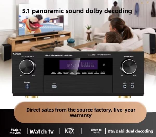 5.1CH 5600W Pro Power Amplifier, BT Wireless WiFi, Dolby HDMI Optical Coaxial, for Home Theater KTV