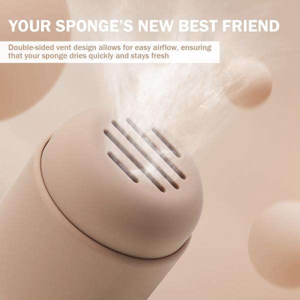 Смываемый, дышащий, силиконовый макияжный губка-держатель, красочная губка-блендер, чемоданчик для путешествий