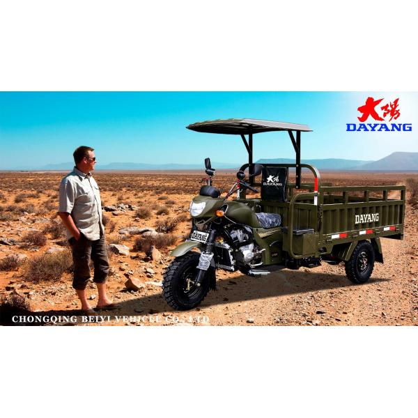 Semi-floating Rear Axle 200cc 250cc 300cc Heavy Loading Truck Tricycle with Semi Cabin