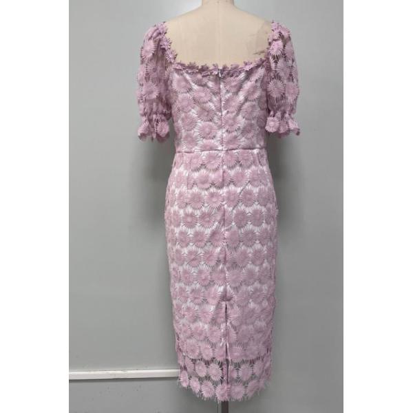 Платья шнурка женщин производителя одежды небольшого количества рукав сексуального длинного короткий с 100% полиэстер