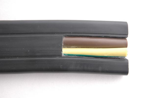 Flat Flexible Traveling Cable for Crane or Conveyor in Black Jacket