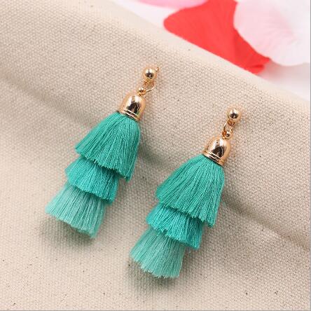 Tassel Earrings for ladies hot sell alloy tassel earrings