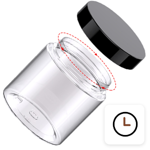 Plastic Jars Round Clear Cosmetic Container with Black Lids, Bagease Slime Jars for Lotion, Cream, Ointments, Makeup, Eye shadow, Rhinestone, Samples, Pot, Travel Storage