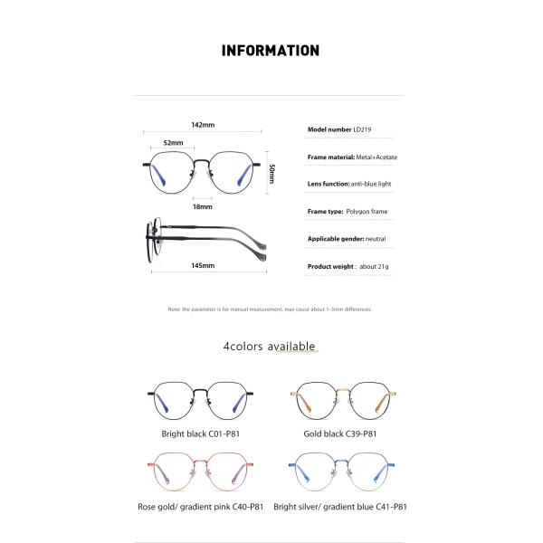 Голубой светлый преграждая год сбора винограда стекел металла ацетата вокруг анти- голубого Eyewear Рэй