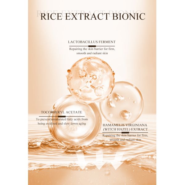 Organic OEM Pores Shrinking Rice Water Toner Facial Hydrating Soothing Moisturizing Skincare Whitening Face Skin Rice Toner