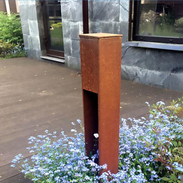 3000K Bollard Lighting Outdoor Corten Steel For Lawn