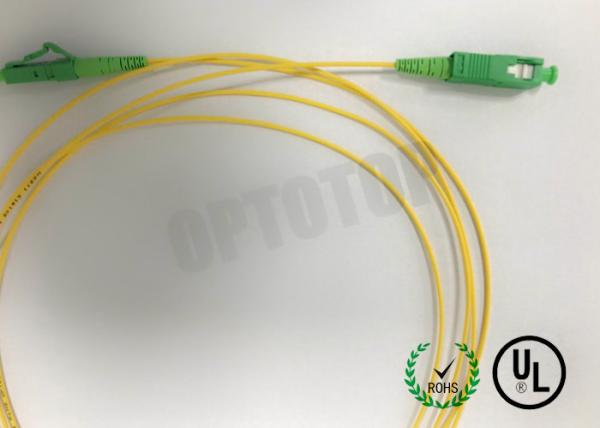Diameter 1.8mm Optical Patch Cord LC / APC - SC / APC Connector Yellow Jacket 2M