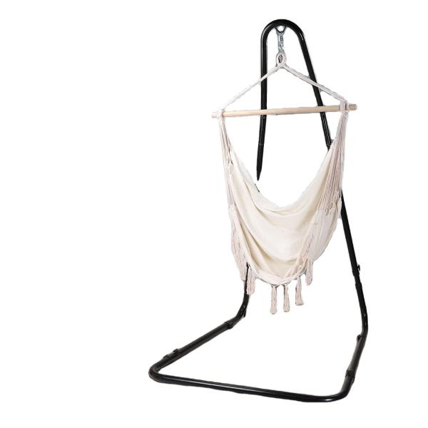 Hotel Height Adjustable Solid Steel Construction Hanging Hammock Chair Stand at Qingdao Port