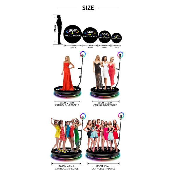 360-градусный фотошток для свадеб Все аксессуары Реквизиты Опциональная грузоподъемность 500 кг