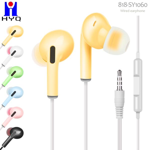 Plastic Round Cable Noise Cancelling Wired Earphones IPX2 Waterproof