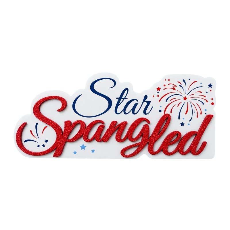 Custom Star Spangled Patriotic Table Sign with OEM/ODM Customization for